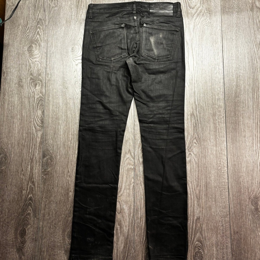 Naked & Famous Super Skinny Guy  33x33 Black Power Stretch Denim Jeans Mens